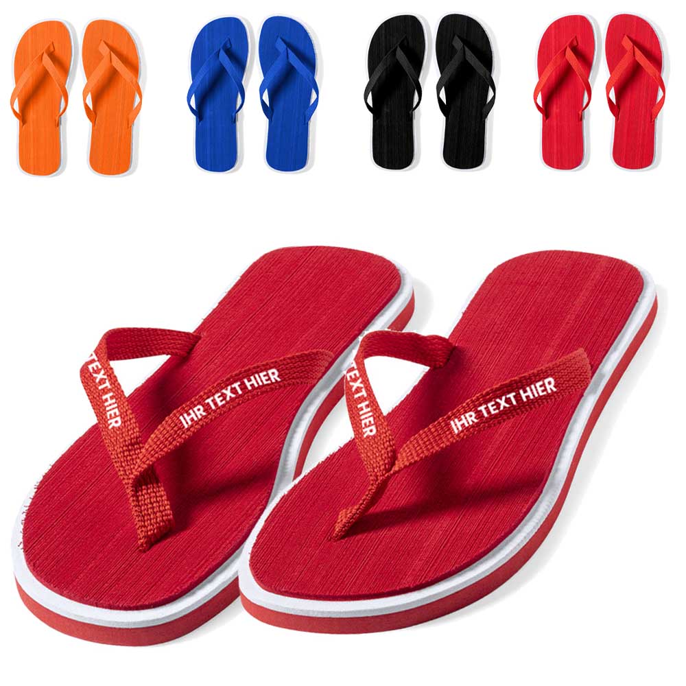 Flip Flop Kaiman in Rot - selbst gestalten