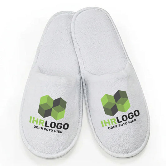 Frottee Slipper zum bedrucken mit Logo oder Foto