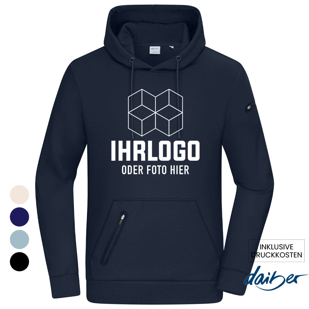 Hoody Interlock Herren Navy