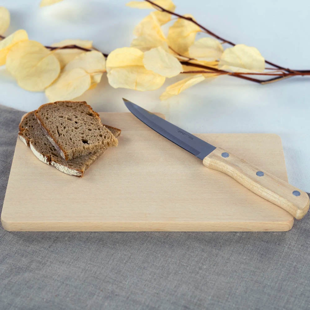Detailansicht Frühstücksbrettchen mit Messer