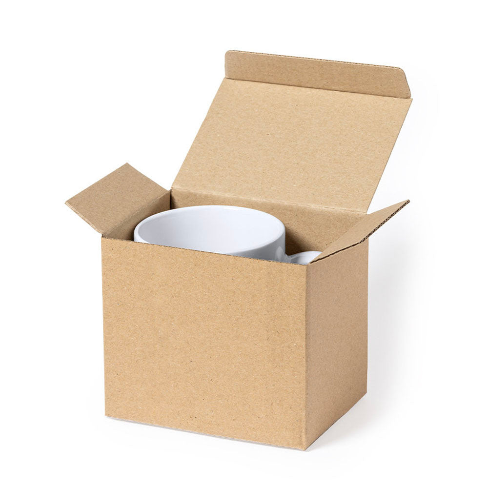Geschenk-Box aus recycelter Wellpappe für 1 Tasse