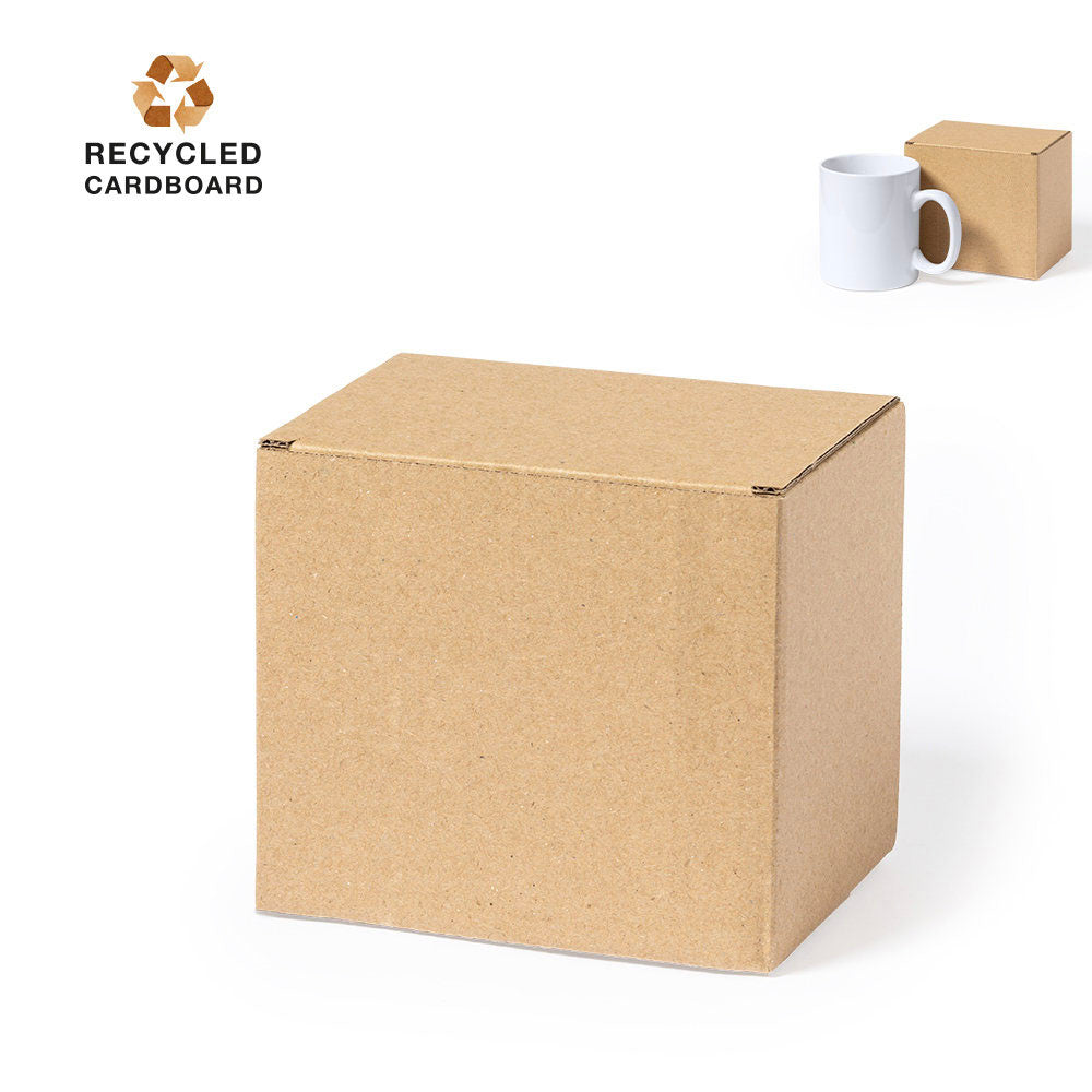 Geschenk-Box aus recycelter Wellpappe für 1 Tasse