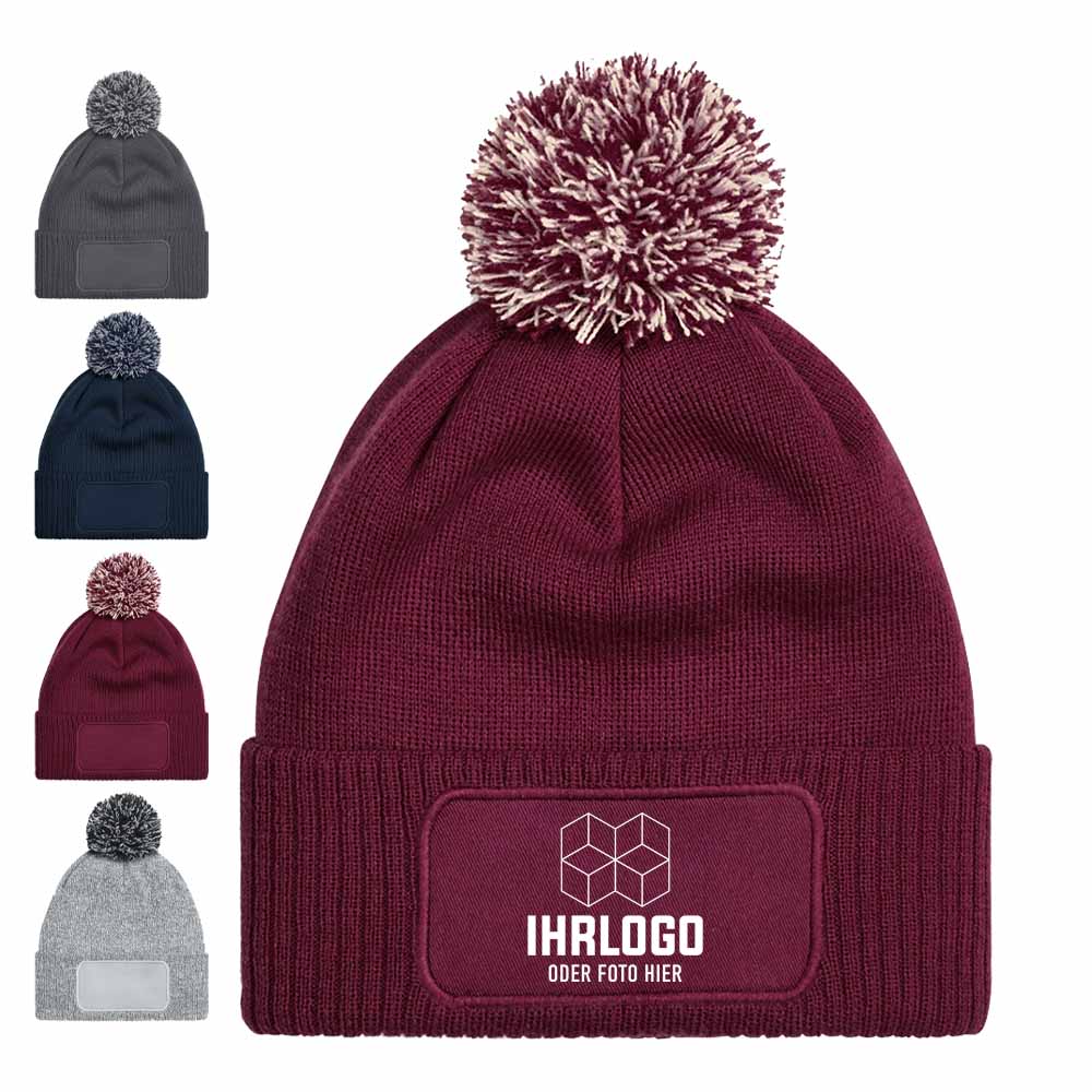 Beechfield Snowstar Mütze in Burgundy