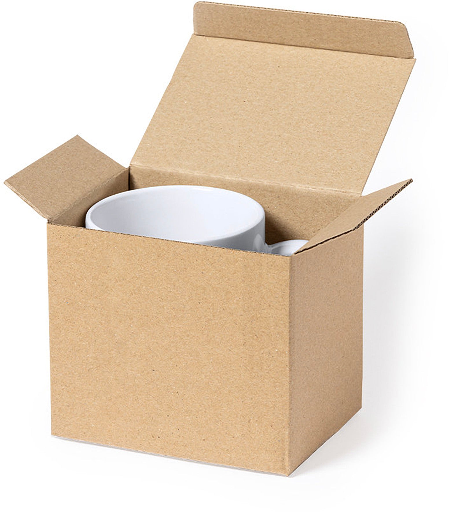 Geschenk-Box aus recycelter Wellpappe für 1 Tasse