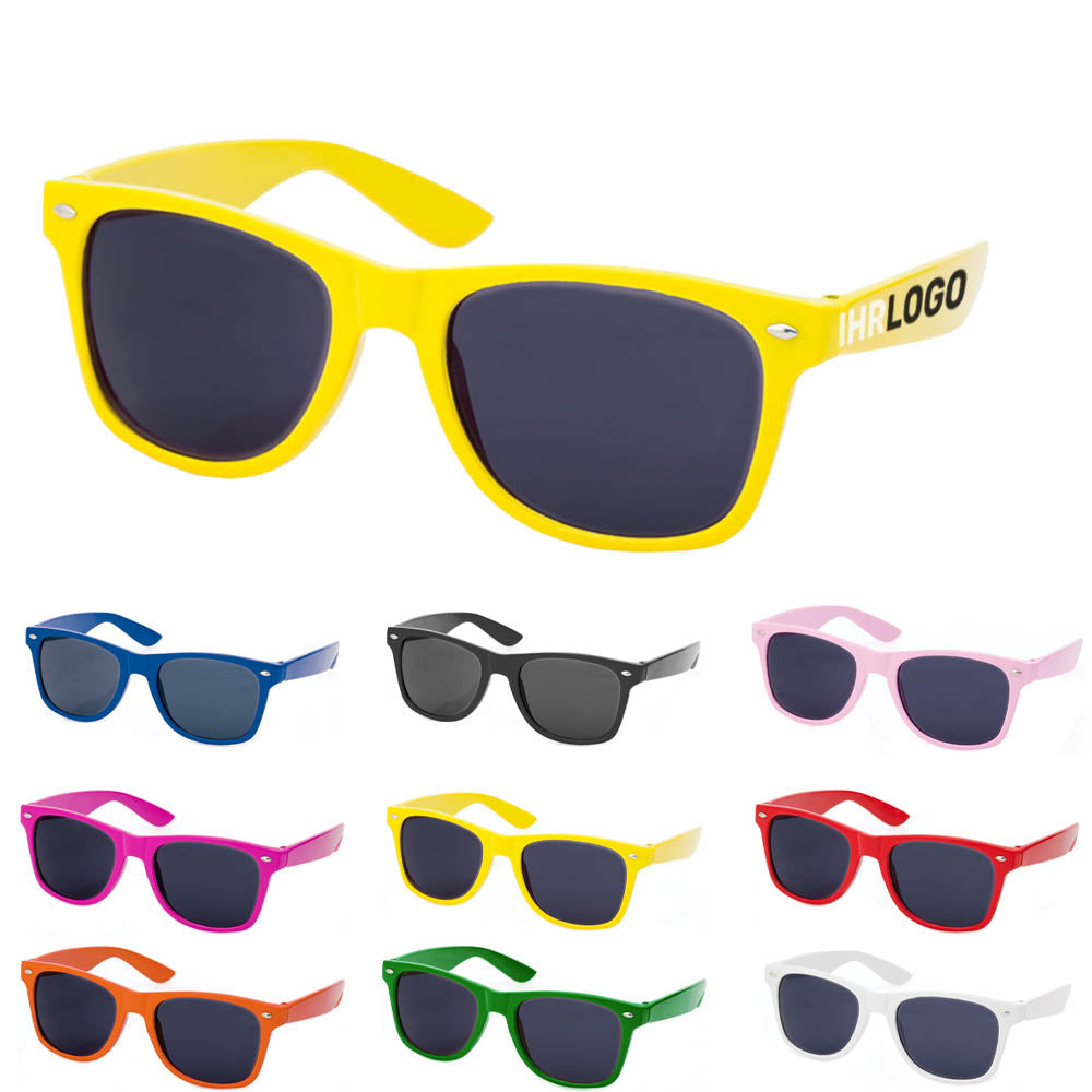 Sonnenbrille aus Kunststoff in Gelb