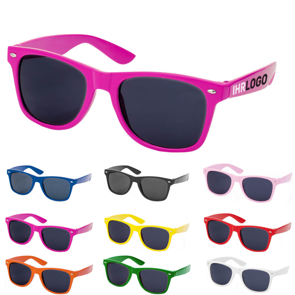 Sonnenbrille aus Kunststoff in Fuchsia