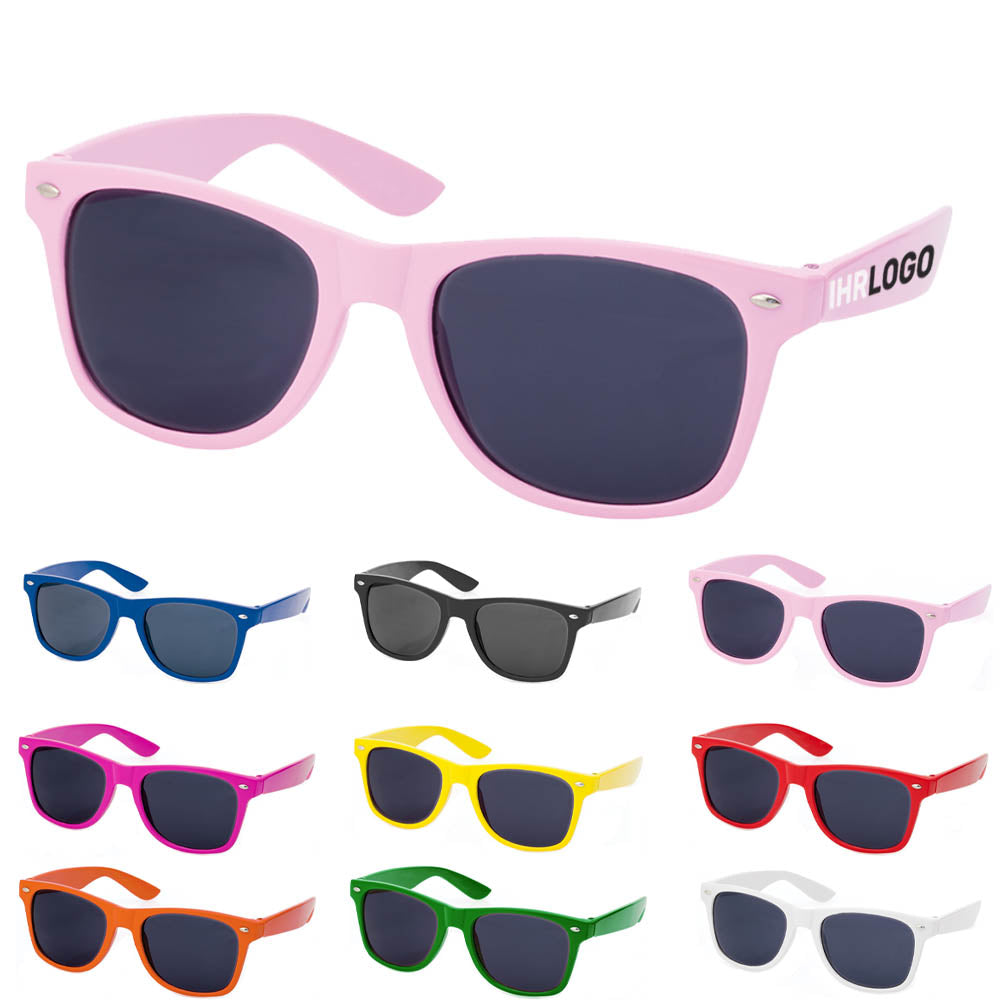 Sonnenbrille aus Kunststoff in Pink