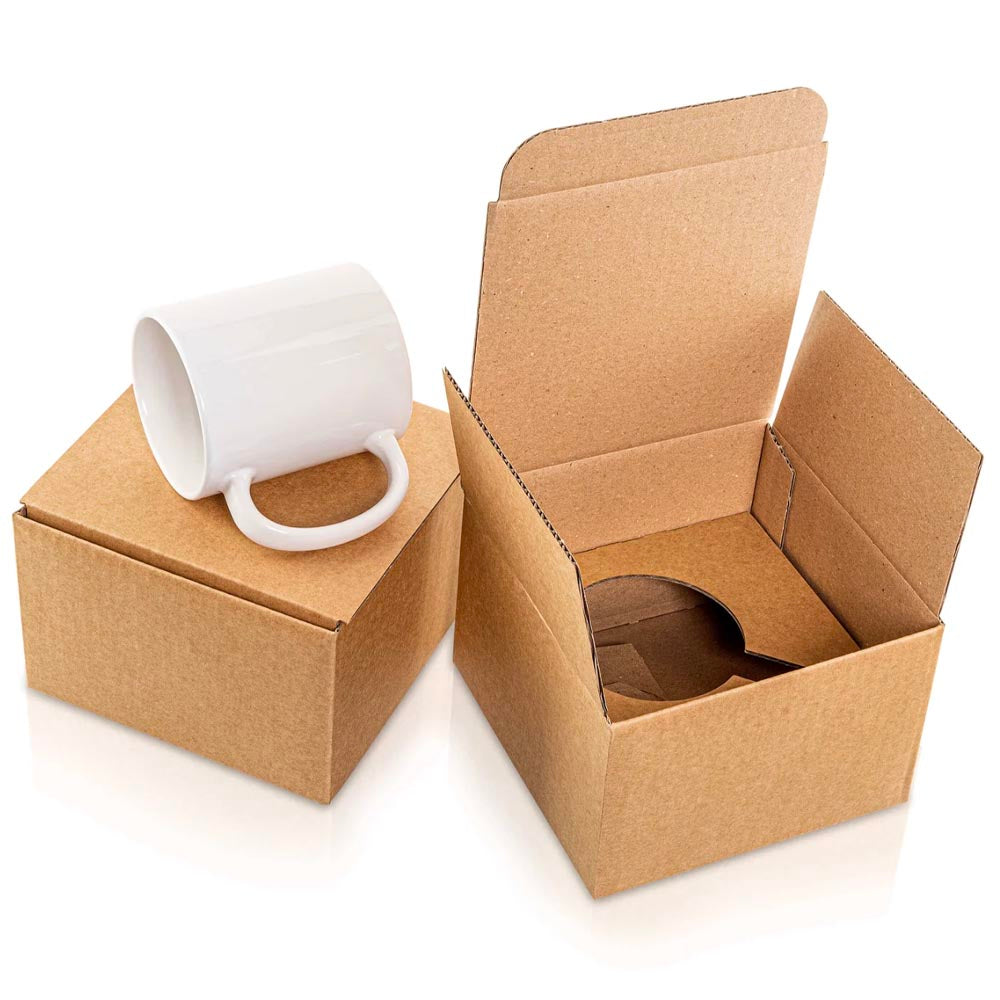 Versandfähige Verpackung aus Wellpappe für 1 Tasse