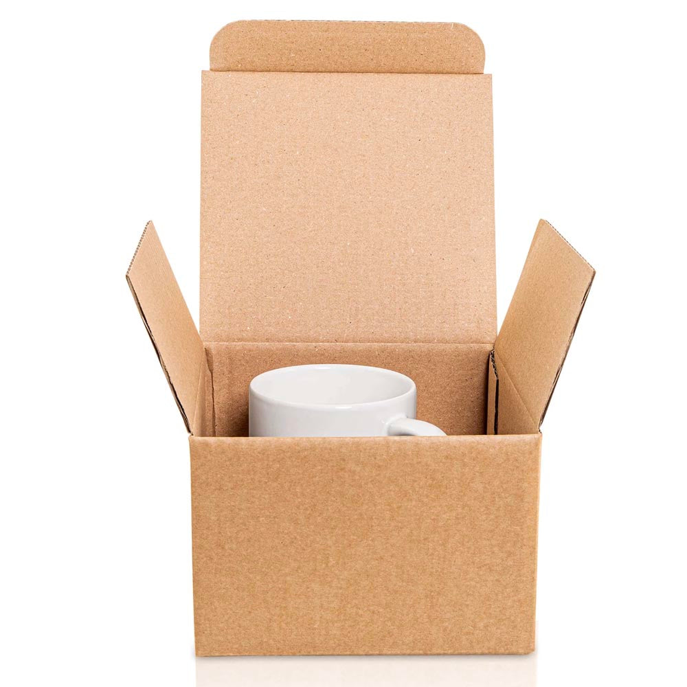 Versandfähige Verpackung aus Wellpappe für 1 Tasse
