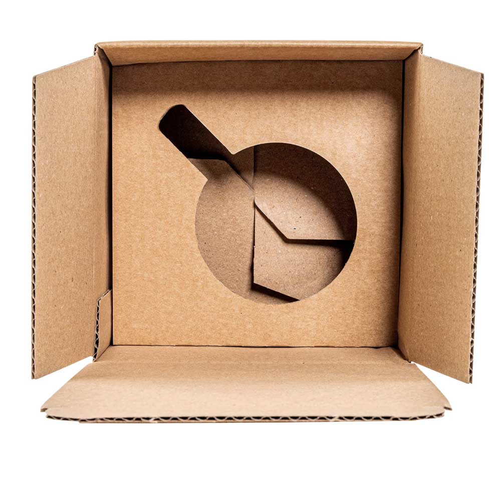 Versandfähige Verpackung aus Wellpappe für 1 Tasse