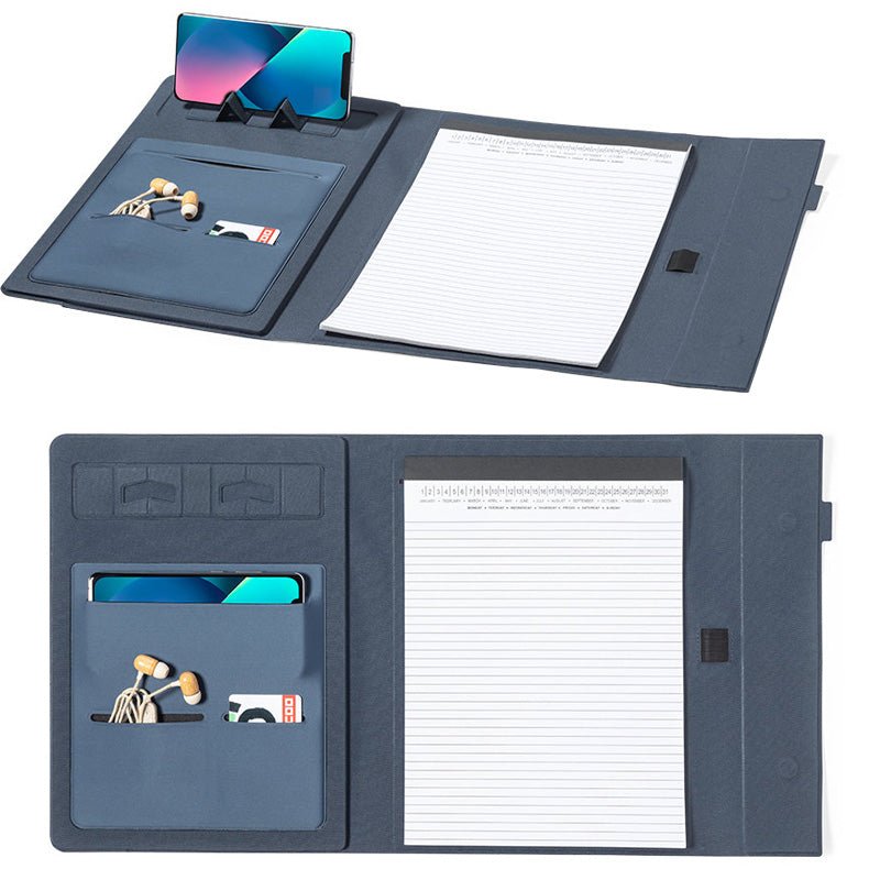 A4 Dokumentenmappe aus 600D RPET - Polyester aus recyceltem Kunststoff - Drucksaal