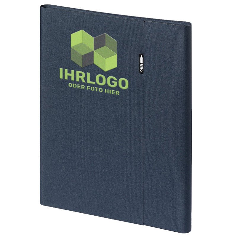 A4 Dokumentenmappe aus 600D RPET - Polyester aus recyceltem Kunststoff - Drucksaal