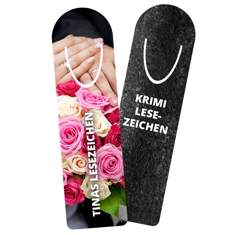 Alu - Lesezeichen 32 x 128 mm - Drucksaal