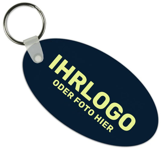 Aluminium Schlüsselanhänger oval 34 x 63 mm - Drucksaal