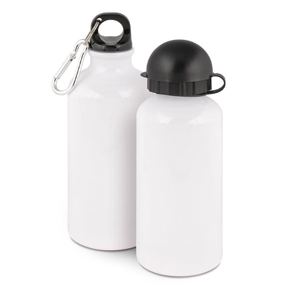 Aluminium Trinkflasche Weiß, versch. Größen - Drucksaal