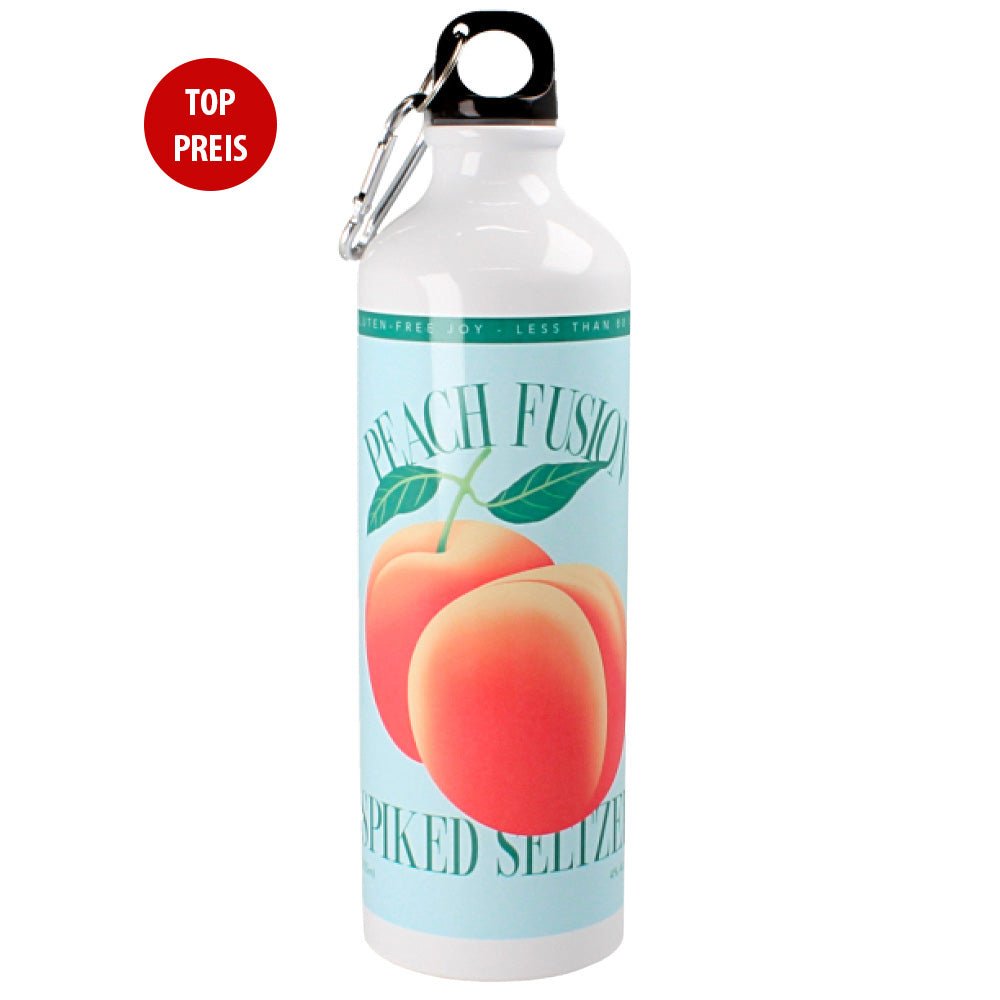 Aluminiumflasche 800 ml in glänzendem Weiß - Drucksaal