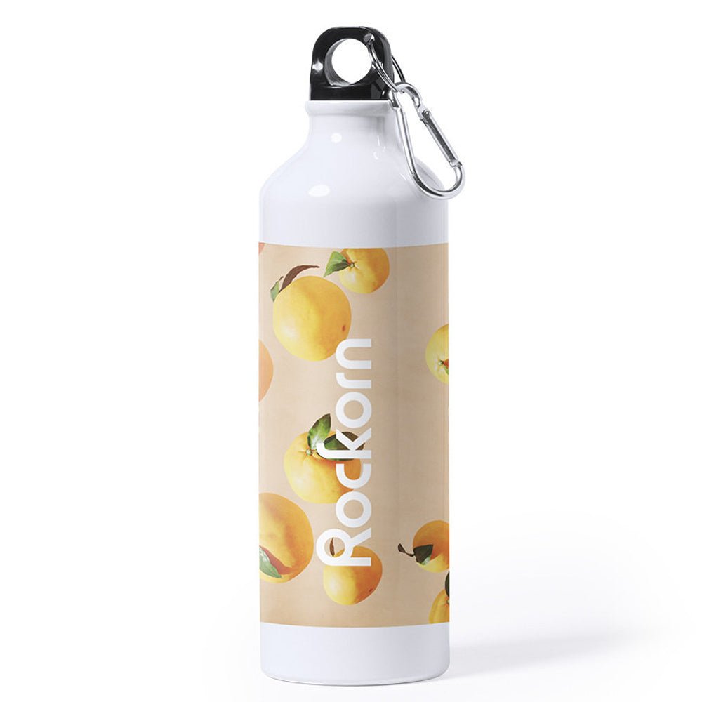 Aluminiumflasche 800 ml in glänzendem Weiß - Drucksaal