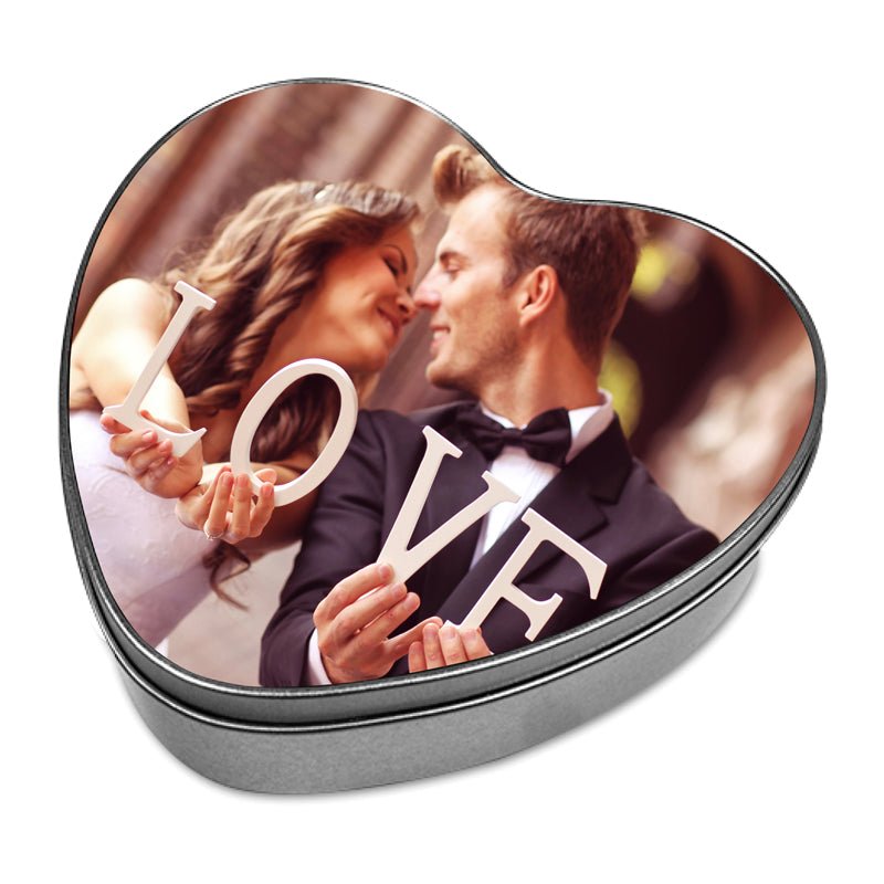 Aufbewahrungsdose aus Blech Herz - Drucksaal