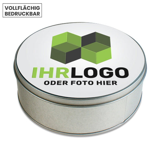 Aufbewahrungsdose aus Blech Rund - Drucksaal