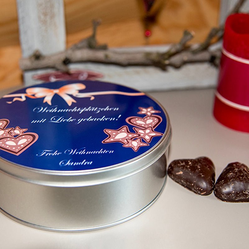 Aufbewahrungsdose aus Blech Rund - Drucksaal