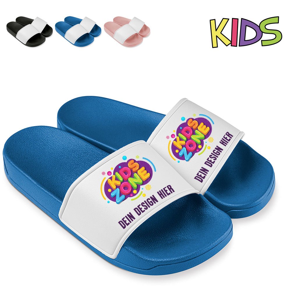 Badelatschen, Badeschlappen für Kinder in versch. Farben - Drucksaal