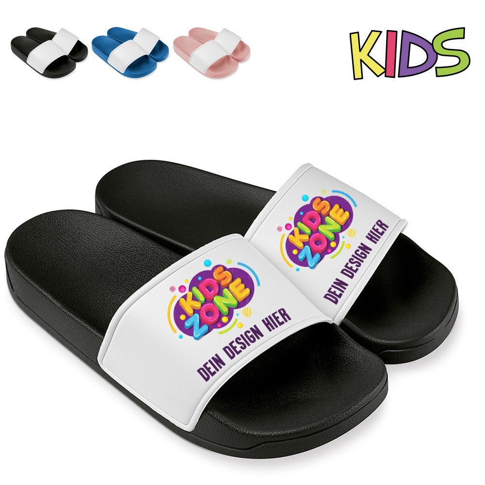 Badelatschen, Badeschlappen für Kinder in versch. Farben - Drucksaal