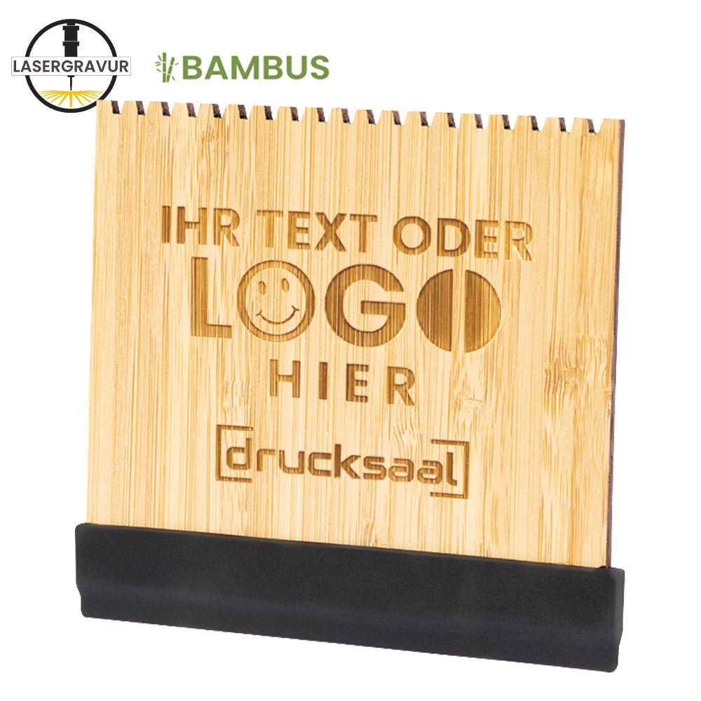 Bambus Eiskratzer mit gezackten Zähnen für Lasergravur - Drucksaal