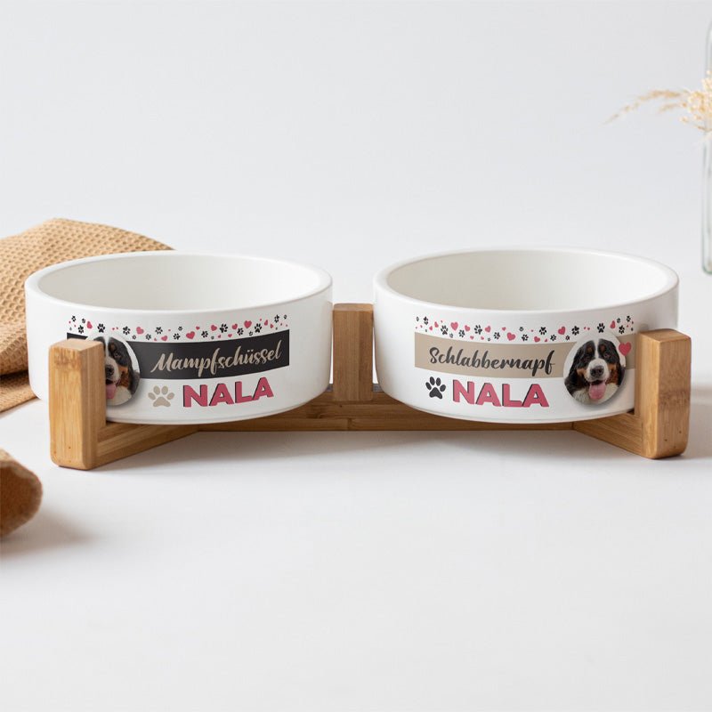 Bambus - Holzgestell für Keramikschüssel groß (KES - 180) - Drucksaal