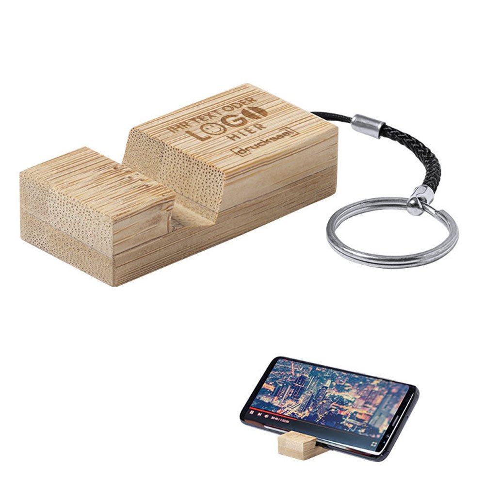 Bambus Schlüsselanhängerhalter für Smartphone - Drucksaal