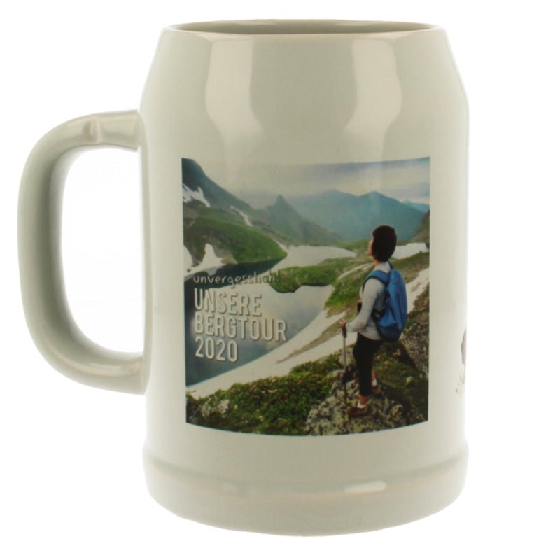 Bierkrug 0,5 ltr in grau - Drucksaal