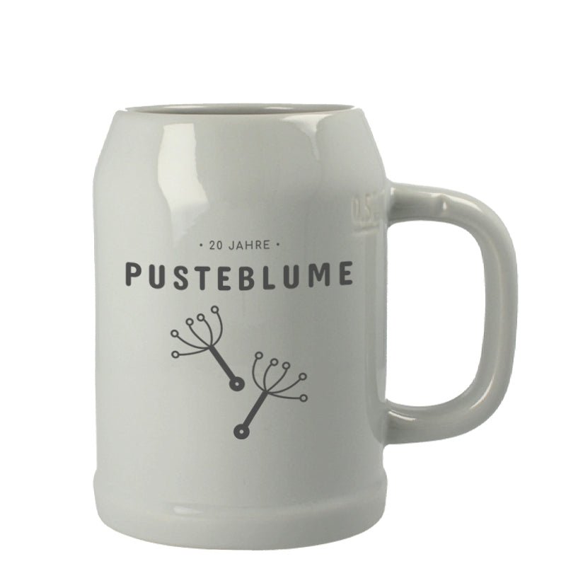 Bierkrug 0,5 ltr in grau - Drucksaal