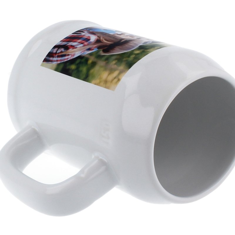 Bierkrug 0,5 ltr in weiß - Drucksaal