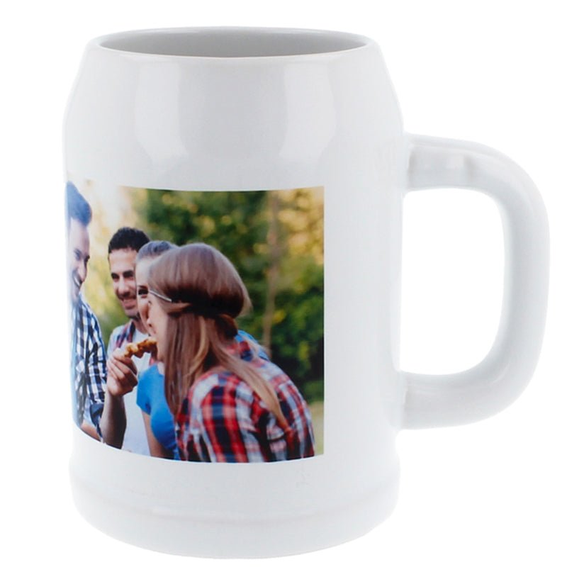 Bierkrug 0,5 ltr in weiß - Drucksaal