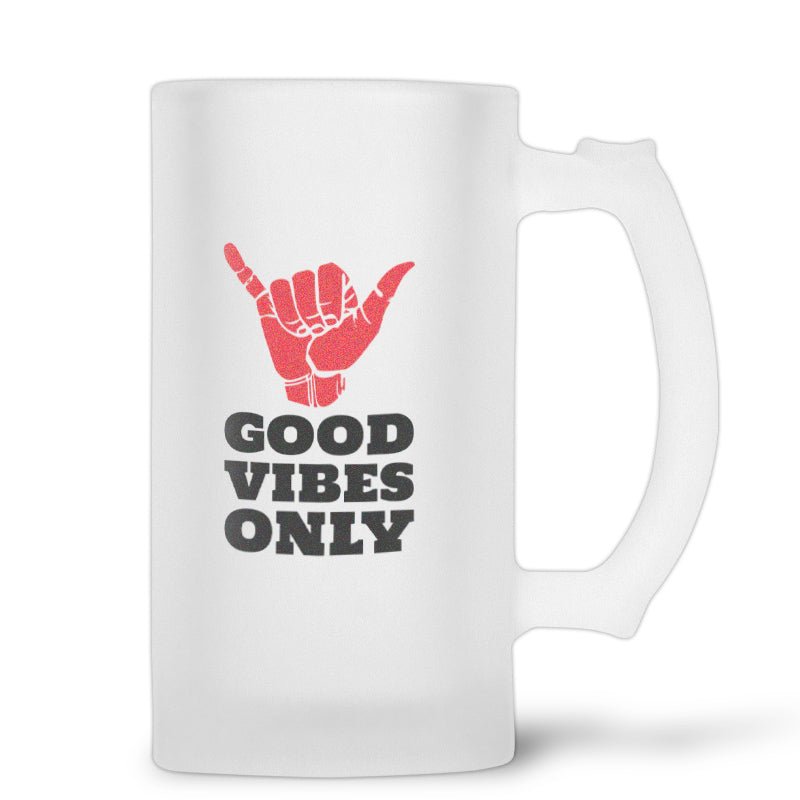 Bierkrug aus Glas, satiniert 0,47 ltr - Drucksaal