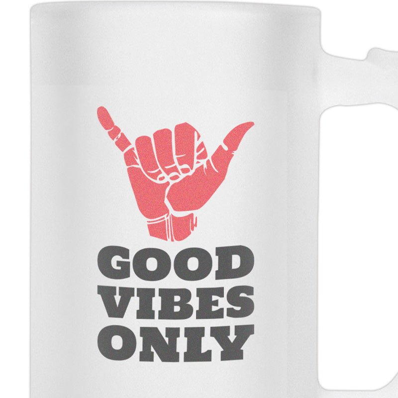 Bierkrug aus Glas, satiniert 0,47 ltr - Drucksaal