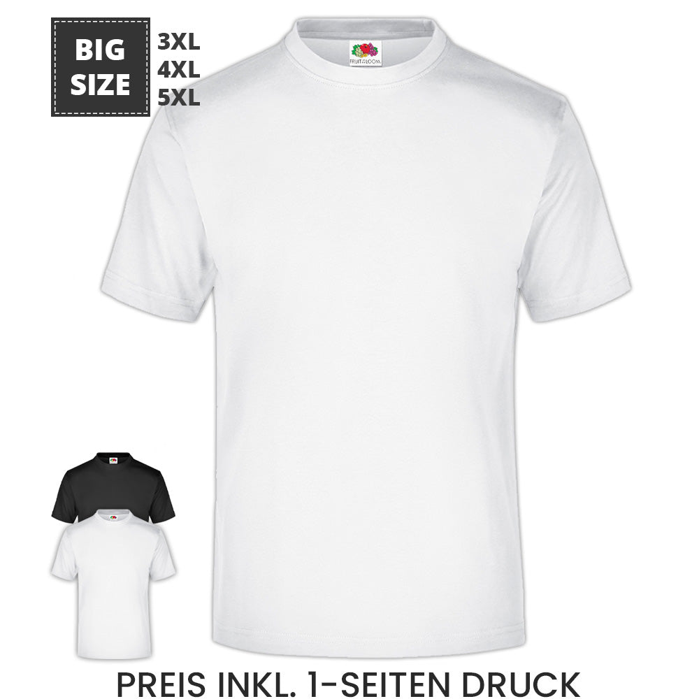 Big Size Valueweight 165 gr. T-Shirt 100% Baumwolle - Drucksaal