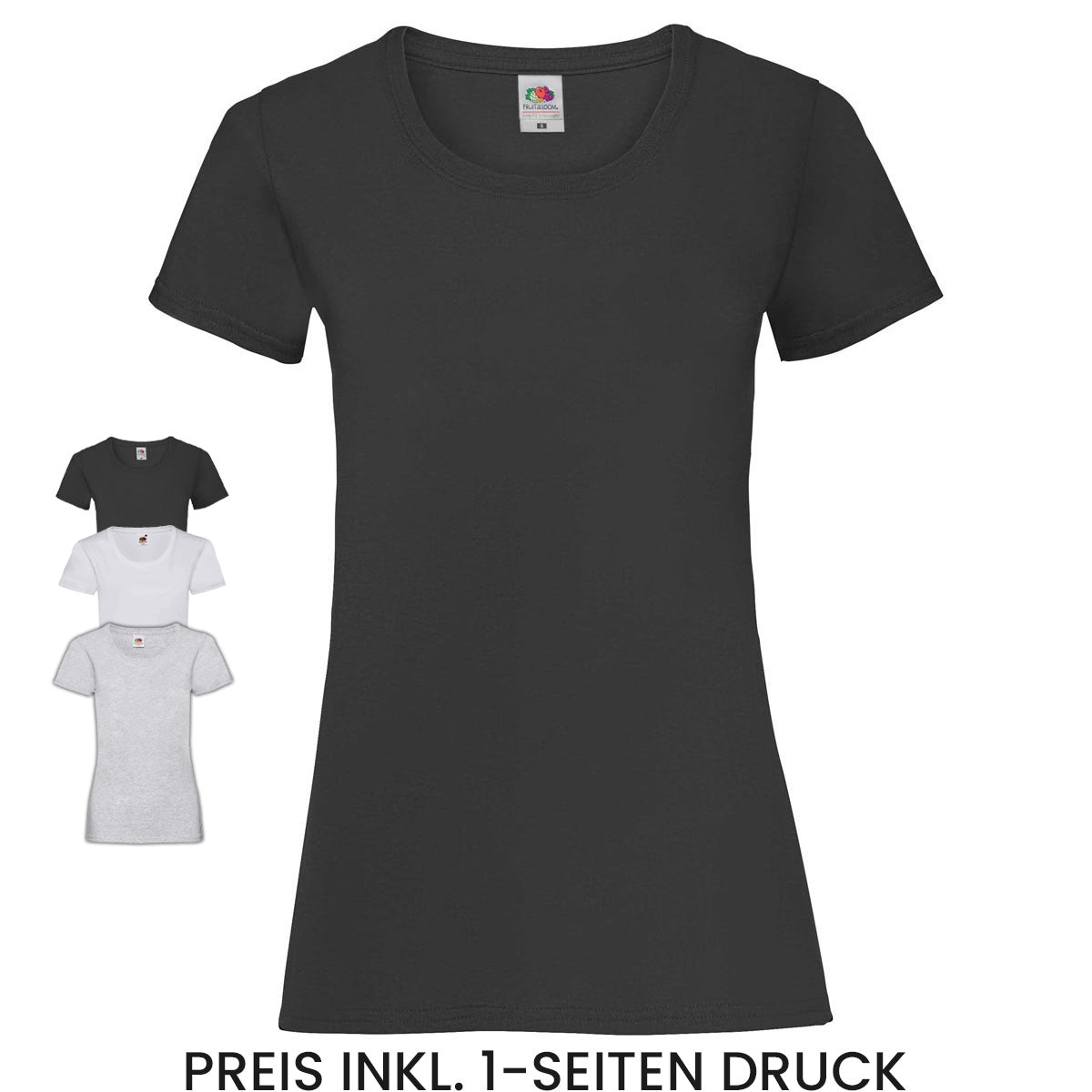 Damenshirt Valueweight 165 gr/m2 Basic Farben - Drucksaal