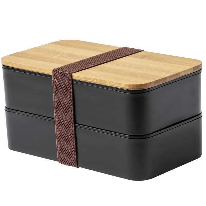 Doppeldecker Lunch/ Brunchbox mit Bambusdeckel - Drucksaal