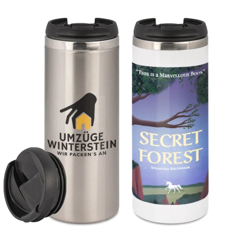 Edelstahl Thermobecher zylindrische Form - Drucksaal