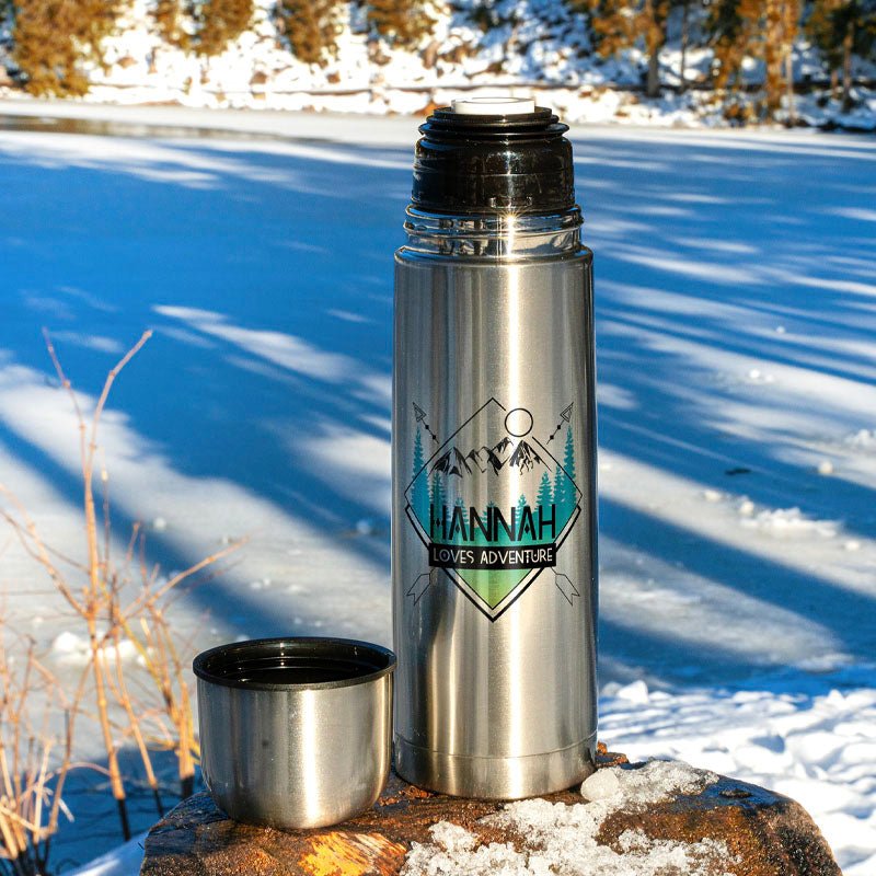 Edelstahl - Thermoflasche 750 ml - Drucksaal