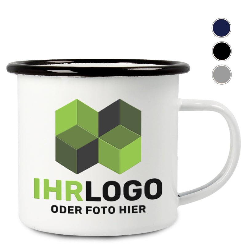 Emaillebecher in versch. Farben - Drucksaal