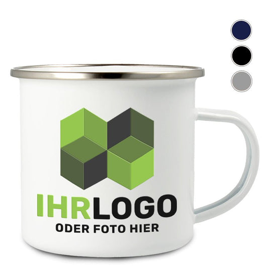 Emaillebecher in versch. Farben - Drucksaal