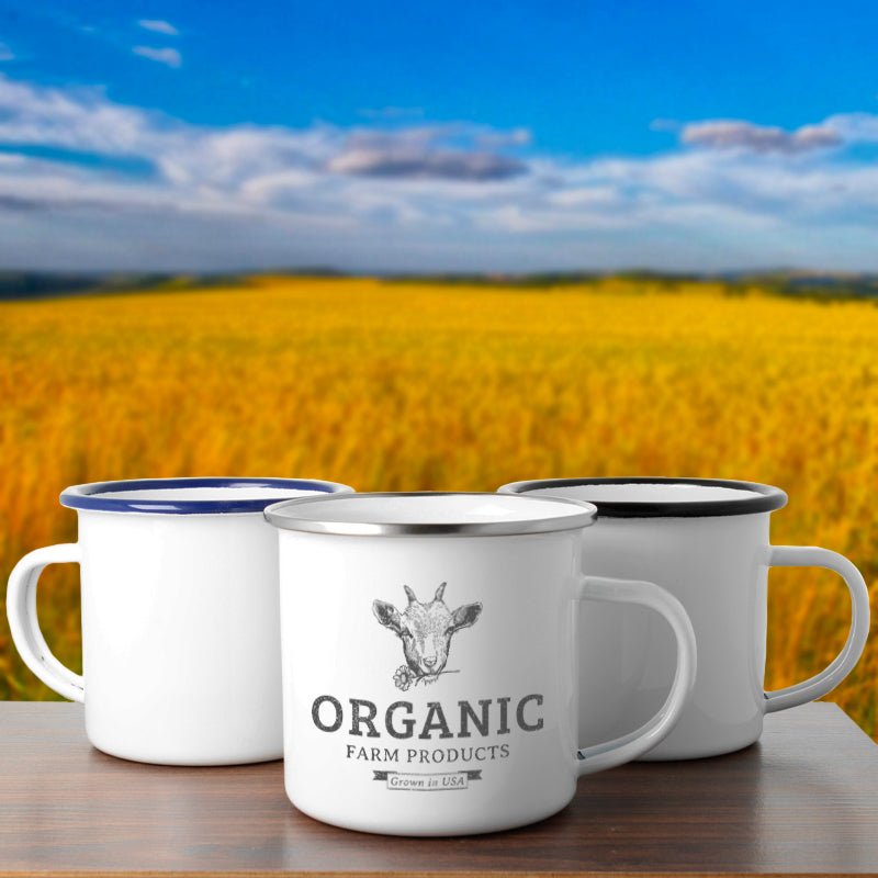 Emaillebecher in versch. Farben - Drucksaal