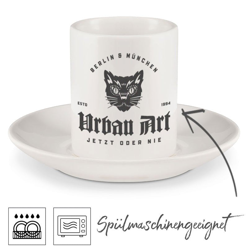 Espressotasse Bergamo mit Untersetzer - Drucksaal