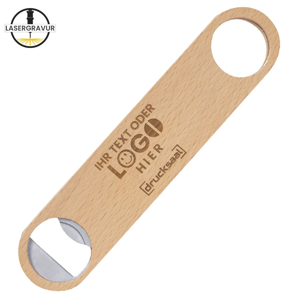 Flaschenöffner, Kapselheber aus Buchenholz - Drucksaal
