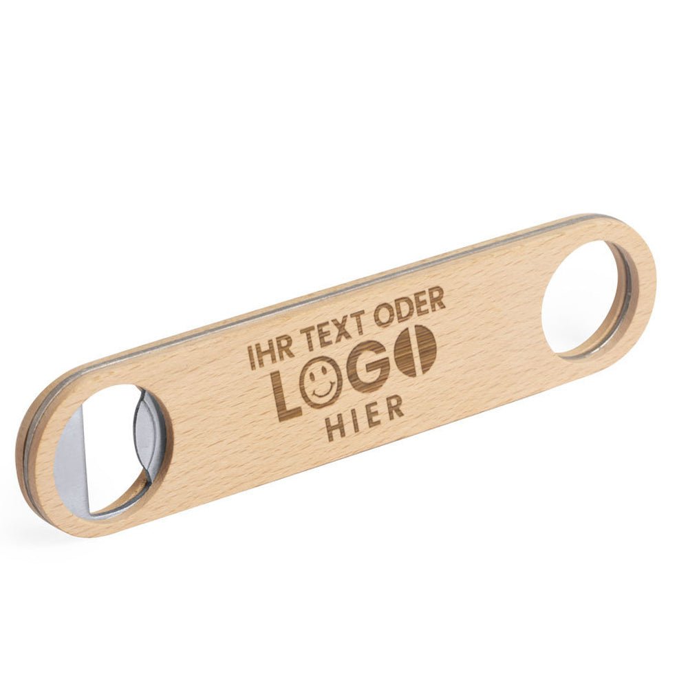 Flaschenöffner, Kapselheber aus Buchenholz - Drucksaal