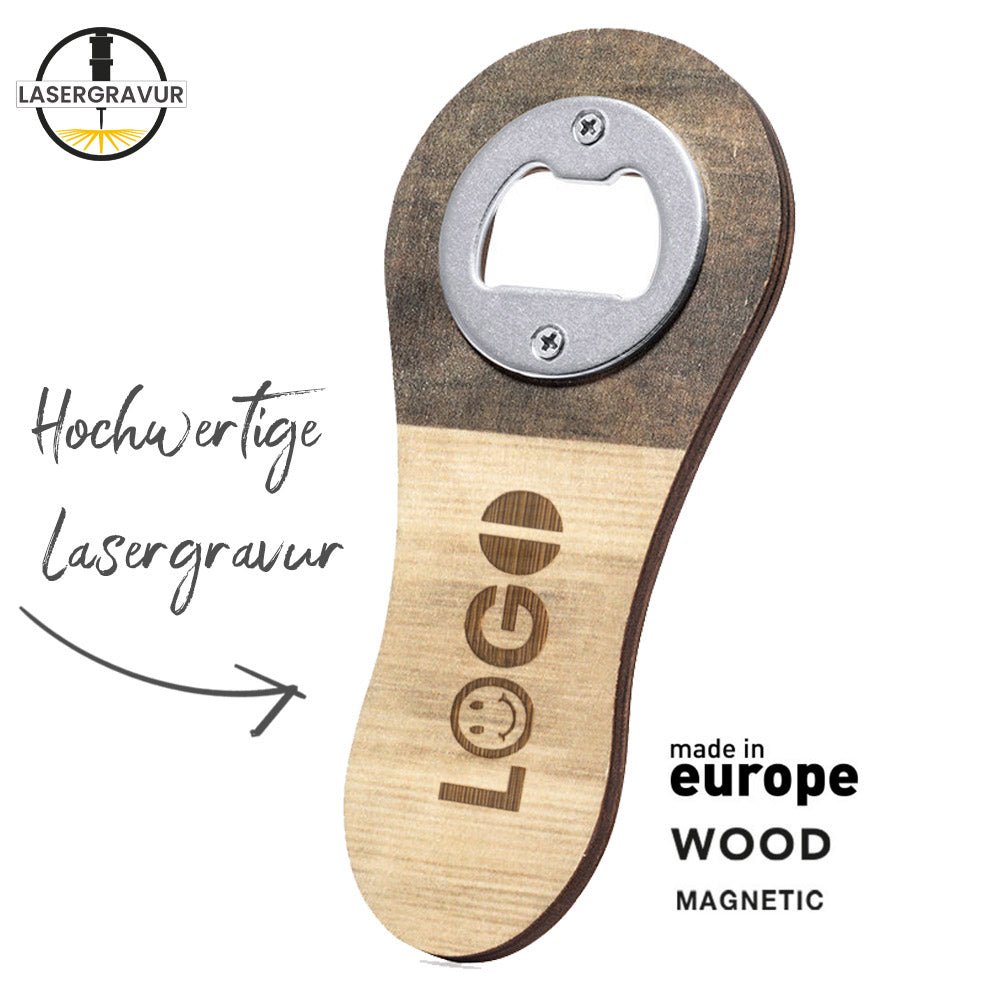 Flaschenöffner Samaru aus Naturholz - Drucksaal