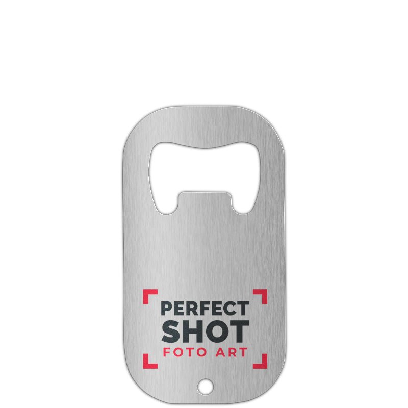 Flaschenöffner Zazu klein aus Edelstahl, silber - Drucksaal