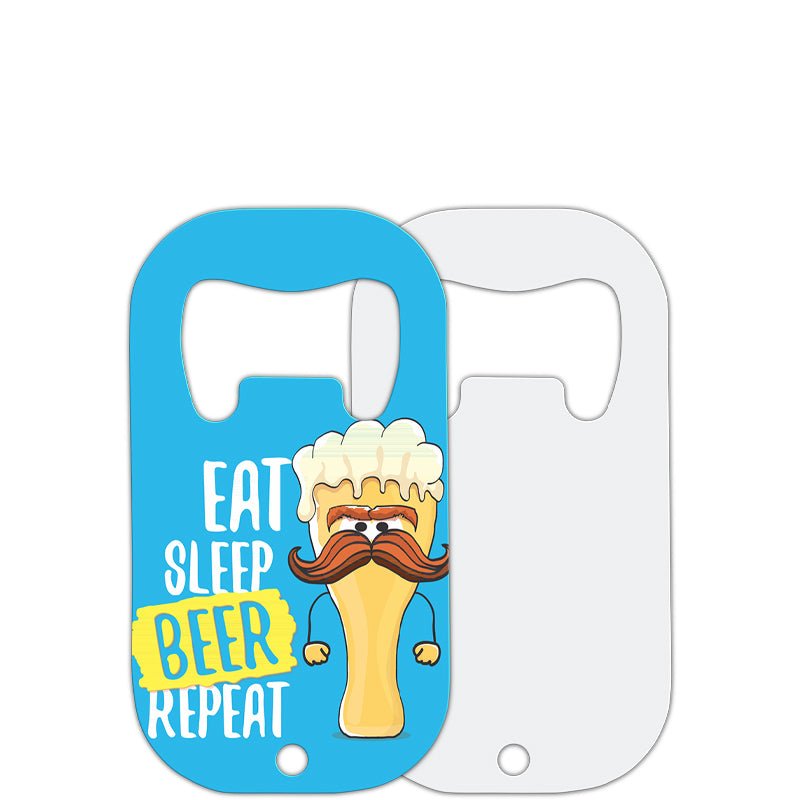 Flaschenöffner Zazu klein aus Edelstahl, weiß - Drucksaal