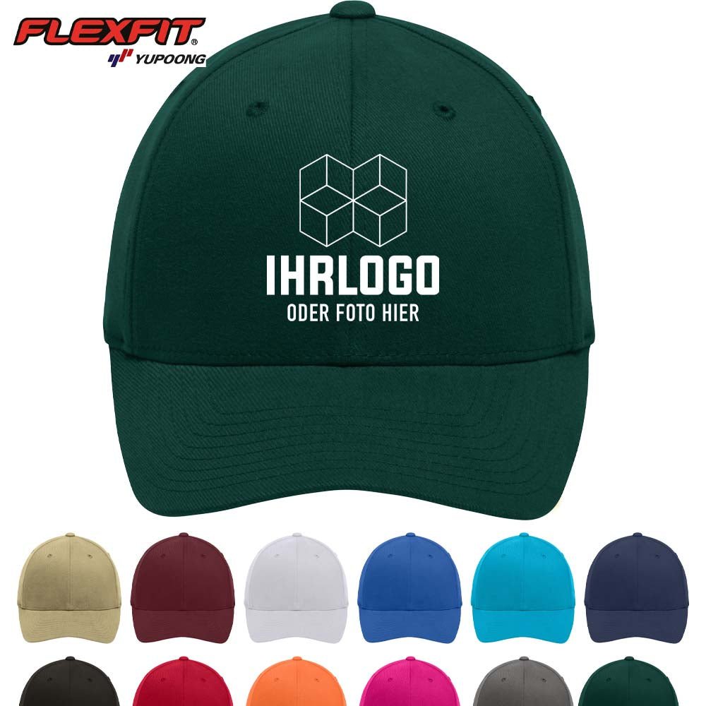 FlexFit® Trendiges 6 Panel Cap ohne Verschluss - Drucksaal